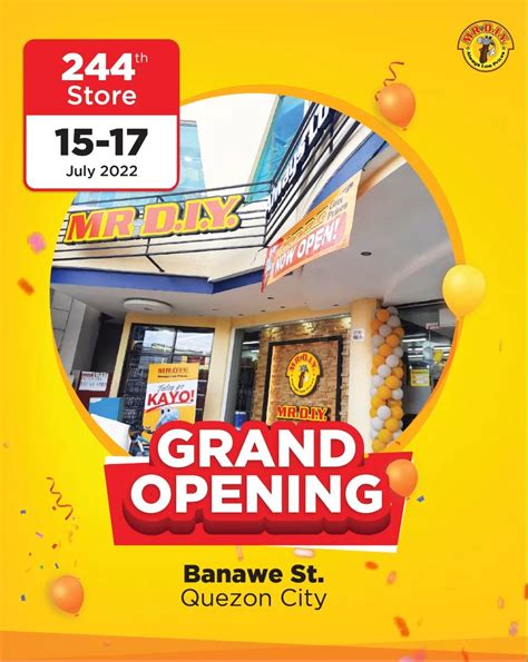 GRAND OPENING: MR.DIY Banawe St., Quezon City .